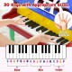 30-key multicolor kids grand piano with bench, designed for safe play and enhancing hand-eye coordination.
