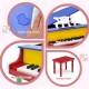 30-key multicolor wooden toy piano featuring a music stand, included stool, and easy-to-clean surface for kids aged 3-8.