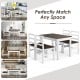 5-piece solid wood kitchen dining set in walnut with 4 chairs and a table, designed for comfort and space-saving.