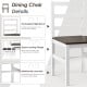 High back dining chair with cushion, made of pine wood, designed for comfort and space-saving in kitchen settings.