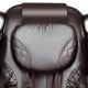 Close-up of the brown head cushion on the Provox 27-Comfort 2D massage chair, designed for ultimate relaxation and.