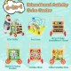 6-in-1 educational activity cube center featuring a bead maze, baby walker, and various learning activities for.