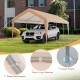 10 x 20 feet heavy-duty all-weather carport with PE canopy cover, designed for vehicle protection against severe.