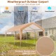 Heavy-duty 10 x 20 feet outdoor carport with a premium double-layer PE cover for all-weather protection.