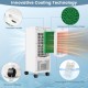 3-in-1 evaporative air cooler with honeycomb cooling paper, portable handle, and detachable filter for easy maintenance.