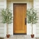 6 feet artificial olive tree with 1264 leaves and 72 fruits in a cement pot, ideal for indoor or outdoor decoration.