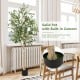 6 feet artificial olive tree in a solid cement pot, featuring 1264 leaves and 72 fruits, ideal for indoor decoration.