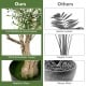 6 feet artificial olive tree with 1264 leaves and realistic moss in a sturdy cement pot for indoor and outdoor decor.
