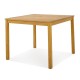 Square acacia wood outdoor dining table with umbrella hole, designed for 4 persons, perfect for garden or patio use.