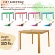 Square acacia wood outdoor dining table with umbrella hole, featuring a natural finish and spacious design for 4.