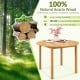 Large round outdoor dining table made of 100% natural acacia wood, suitable for 4 persons, perfect for gardens and.
