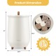 Large luxury bucket-style towel warmer in gray, 23L capacity, with fragrant disc holder and removable lid for.