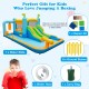 Giant inflatable water slide for kids with dual slides, splash pool, and safety features, ideal for outdoor fun.