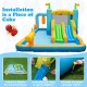 Giant inflatable water slide for kids aged 3-10, showcasing the smooth sprinkler and elevated handrails for safety.