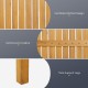 Reinforced crossbar and thick support legs of the acacia wood bar height table for outdoor dining and gatherings.