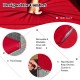 Red soft padded cushion with zipper detail for the 9 pieces patio furniture set, designed for comfort and easy.