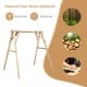 Heavy duty wooden swing frame made of natural pine wood, designed for stability and suitable for outdoor use.