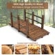 5 feet wooden garden bridge in brown with safety rails, made of fir wood for durability, ideal for gardens and.