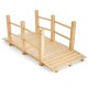 5 feet wooden garden bridge with safety rails, made of fir wood, ideal for backyard or garden pathways.