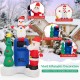 Vivid 6-foot inflatable Christmas decoration featuring Santa Claus, snowman, and tree, perfect for outdoor holiday.
