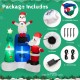 6-foot inflatable Christmas decor featuring Santa Claus, snowman, and tree, illuminated with bright LED lights for.