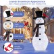 Lighted 4.2 feet snowman decoration with 70 LED lights, plaid scarf, and 2 redbirds for festive indoor or outdoor.