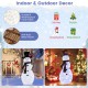Friendly 4.2 feet snowman decoration with vibrant redbirds, sturdy anti-rust frame, ideal for festive indoor or outdoor.