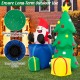 7-foot lighted Santa Claus and Christmas tree inflatable with gift boxes, made of weather-resistant polyester for.