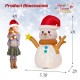 4-foot inflatable Christmas snowman with colorful LED light, perfect for outdoor holiday decoration.