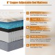 8-inch twin size memory foam mattress with jacquard cover, copper-infused for breathability and antibacterial.