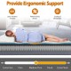 Twin size memory foam mattress with jacquard cover, featuring cooling gel and ergonomic support for adjustable bed.