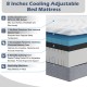 8-inch Twin XL cooling adjustable bed mattress with gel-infused memory foam and breathable ice silk cover for comfort.