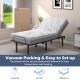 Top view of the 8-inch Twin XL cooling adjustable bed memory foam mattress, highlighting its breathable ice silk cover.