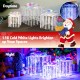 Set of 3 iridescent Christmas gift boxes with cold white lights, perfect for outdoor holiday decoration.