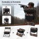 Foldable patio chair with storage pocket backrest, supports 330 lbs, ideal for camping and hiking, featuring a carrying.