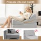 Convertible folding sofa bed in gray with high-density foam, perfect for reading or gaming in any living space.