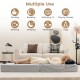 4-in-1 convertible folding sofa bed in gray, designed for comfort and versatility in living rooms or dorms.