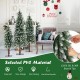 Snowy slim pre-lit Christmas tree set of 3 with 129, 231, and 369 branch tips for festive home decoration.