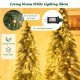 Pre-lit Christmas tree set of 3 with warm white LED lights, snowy branches, and a slim design for space-saving.