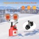 Dual head outdoor heater with 30000 BTU, featuring variable heat control and safety shut-off for camping and outdoor.