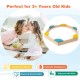 Outdoor solid wood sandbox with 6 built-in fan-shaped seats, designed for kids aged 3+, promotes safe play and social.