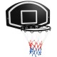 Wall-mounted basketball set featuring a large shatterproof backboard, solid metal rim, and tear-proof net for.