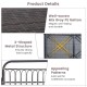 Well-woven mix gray PE rattan detail of the 2-person outdoor hanging chair with strong metal structure for durability.