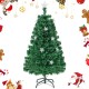 4 ft prelit fiber optic Christmas tree with warm white lights, showcasing 280 flame-retardant PVC branch tips for.