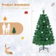 4ft prelit fiber optic Christmas tree with warm white lights, metal base, and star decorations for festive home decor.