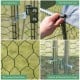 Close-up of the lockable door and robust hinge of the galvanized steel chicken coop for secure access and safety.