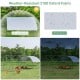 Large metal chicken coop with waterproof 210D oxford cover, providing sun protection and stability for outdoor use.