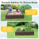 Kids can enjoy the brown 2-in-1 HDPE sandbox with cover, perfect for play or as a planter bed for outdoor fun.