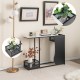 43.5-inch console table with faux marble top and two plant positions, perfect for entryways or as a stylish side table.