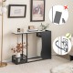 43.5-inch console table with faux marble top and plant positions, ideal for entryways or as a stylish side table.
